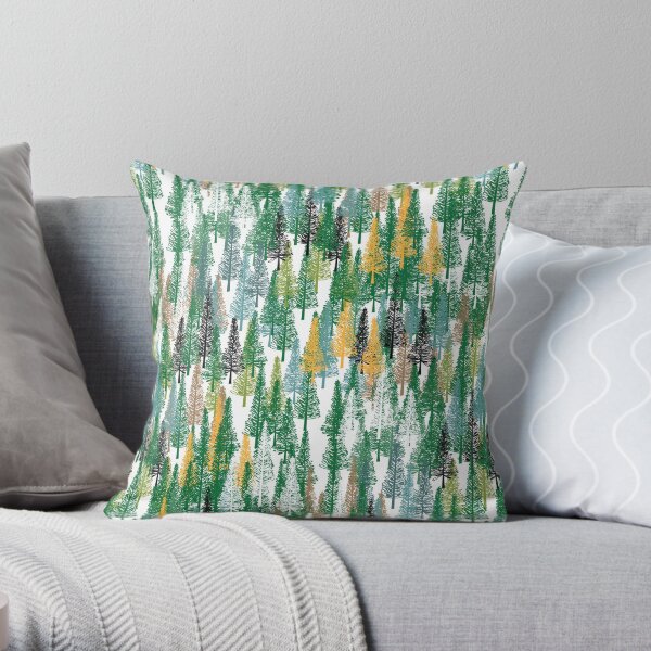 Cook Pine Forest Green Throw Pillow