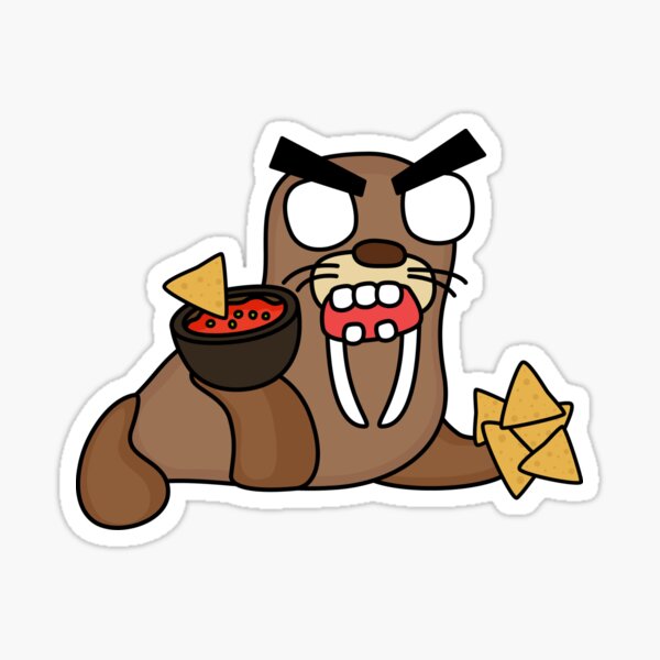 angry zombie nacho walrus Sticker