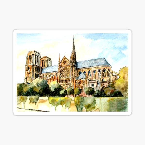 Remembering Notre Dame Paris France Sticker