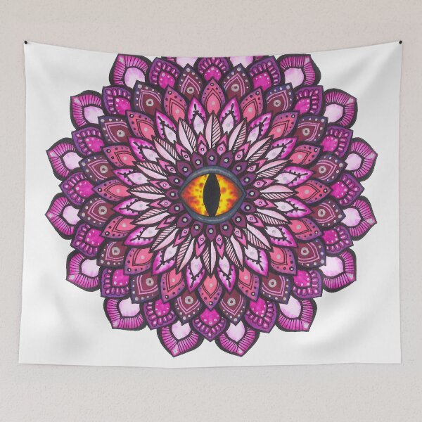 Item preview, pink dragon eye designed and sold by Foenix-Mandalas.