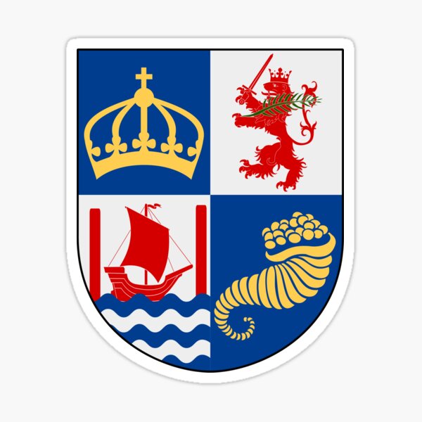 2x vasterbotten SWEDEN coat of arms bumper stickers 