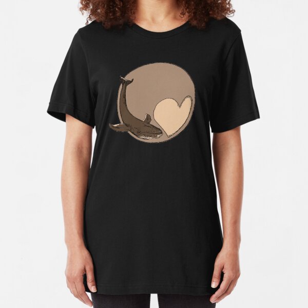Pluto: Whale and Heart Slim Fit T-Shirt