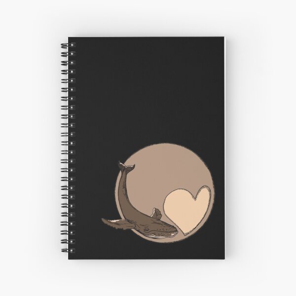 Pluto: Whale and Heart Spiral Notebook