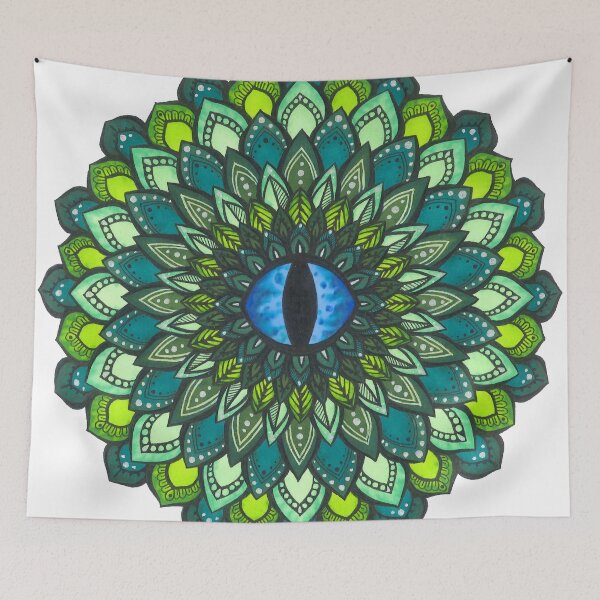 Item preview, green dragon eye designed and sold by Foenix-Mandalas.