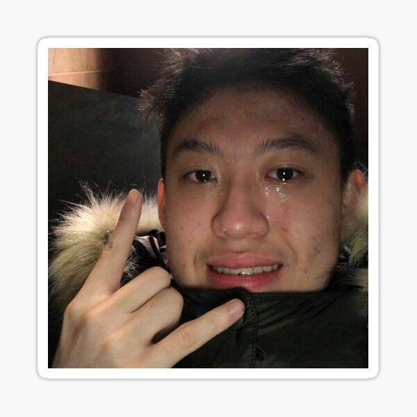 &ldquo;Rich Brian Crying Selfie&rdquo; Sticker for Sale by flynnsakell | Redbubble