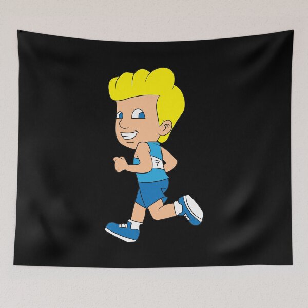Item preview, Marathon runner in blue jersey designed and sold by Mohja-Design.
