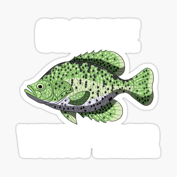 Crappie Fishing King Tee Shirt Panfish Crappies Quote Gift Sticker by  BornDesign