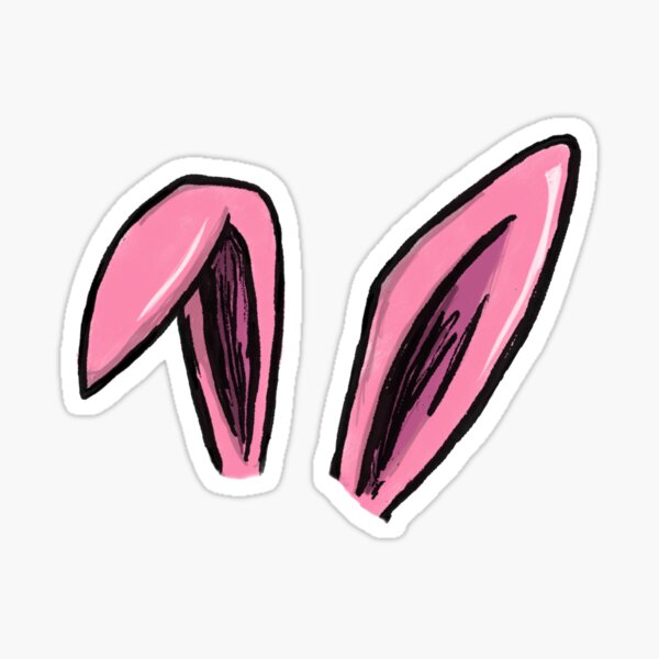 bunny ears sticker