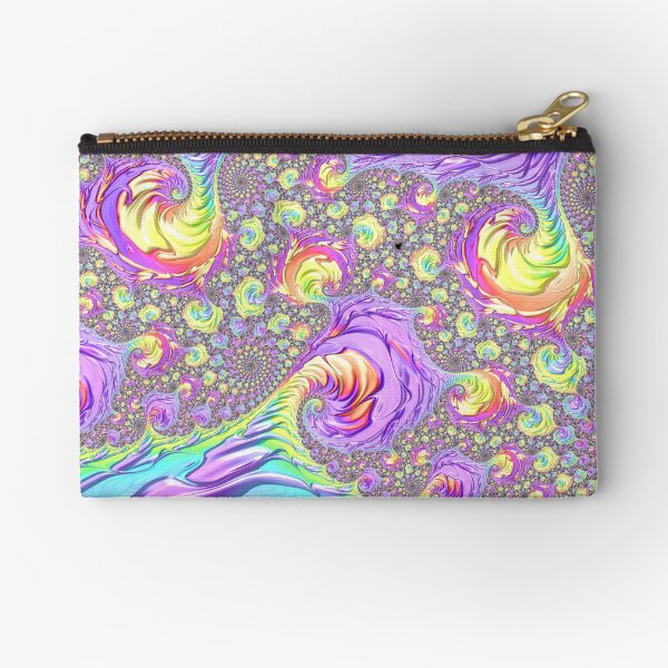 Fluorescent Fractal Zipper Pouch