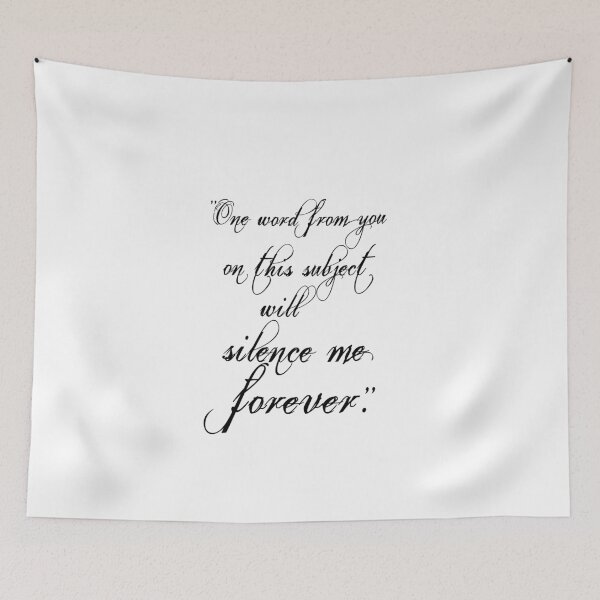 Item preview, Literature Lovers' Pride and Prejudice Inspired "One Word From You" designed and sold by mulberrydragon.