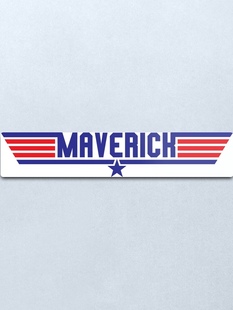 Top Gun Maverick Text Metal Print By Chrismick42 Redbubble