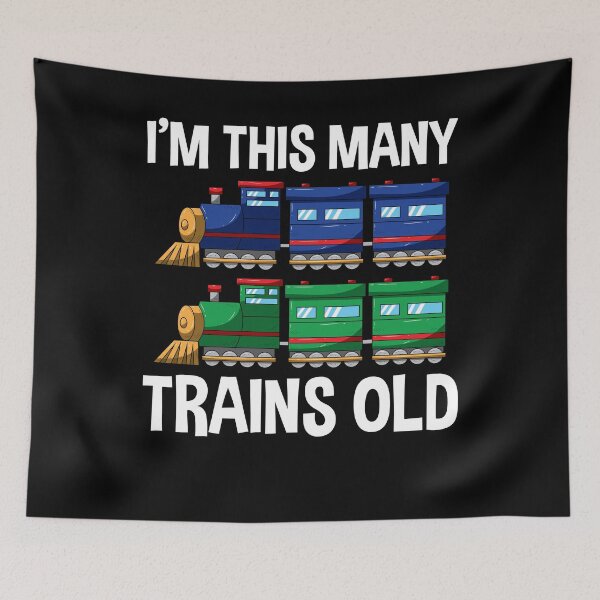 Item preview, I'm This Many Trains Old Shirt 2 Yr Boy Kid Birthday Idea designed and sold by BornDesign.