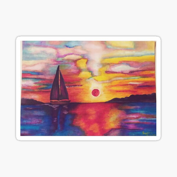 Aperçu de l'œuvre Coucher de soleil  créée et vendue par Eugenie  Darmon n.