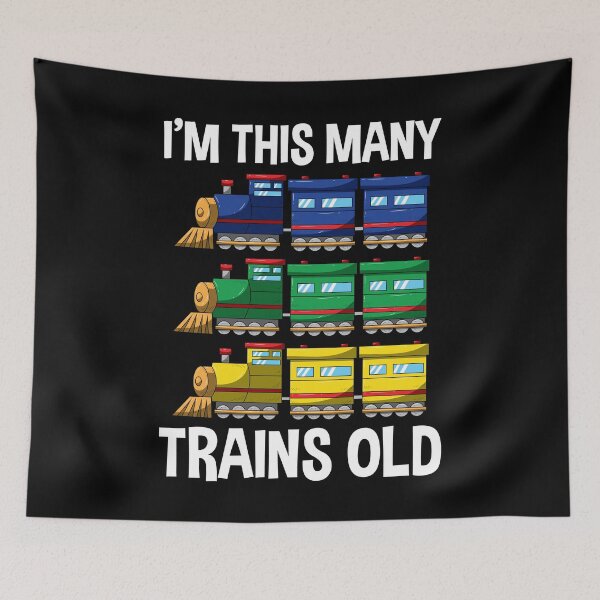 Item preview, I'm This Many Trains Old Tee Shirt 3 Yr Boy Kid's Birthday Idea designed and sold by BornDesign.