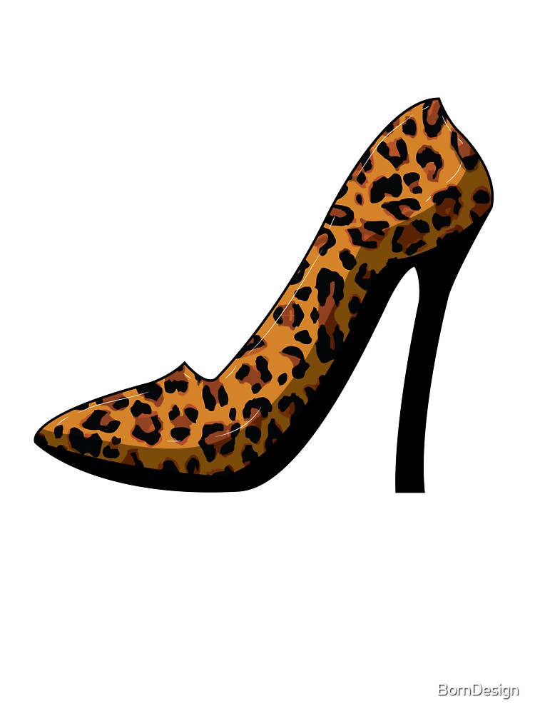 a product image of high heel made of animal taxidermy, | Midjourney