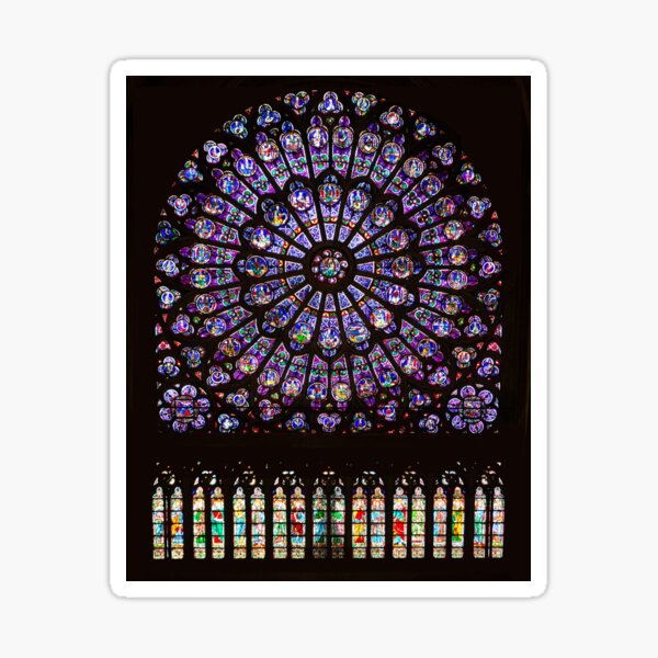 Notre Dame Cathedral Paris Rose Window Sticker