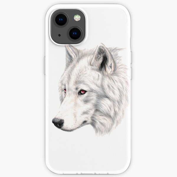 Albino wolf iPhone Soft Case
