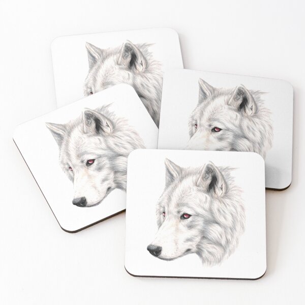 Item preview, Albino wolf designed and sold by RozThompsonArt.