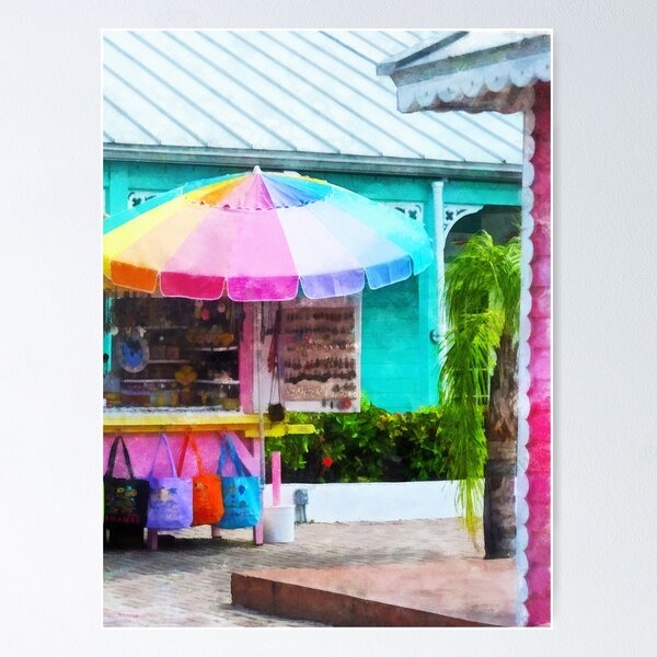 Vista previa del artículo con la obra «Tienda de souvenirs Port Lucaya Marketplace», diseñado y vendido por Susan Savad.