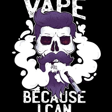 Funny Vape Skull Vaping Hipster Skeleton Beard E Cigarette Ecig