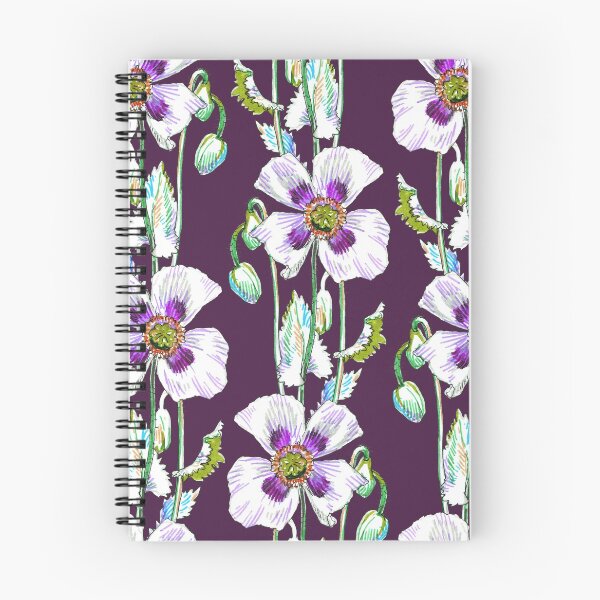 Item preview, Patrón floral con flores de amapola blanca. designed and sold by avamnenado.