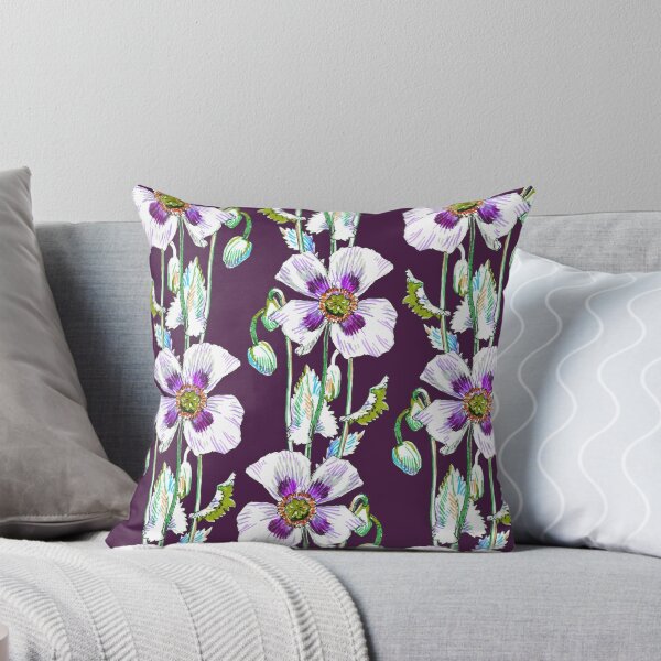 Artikelvorschau, Blumenmuster mit Blumen einer weißen Mohnblume entworfen und verkauft von avamnenado.