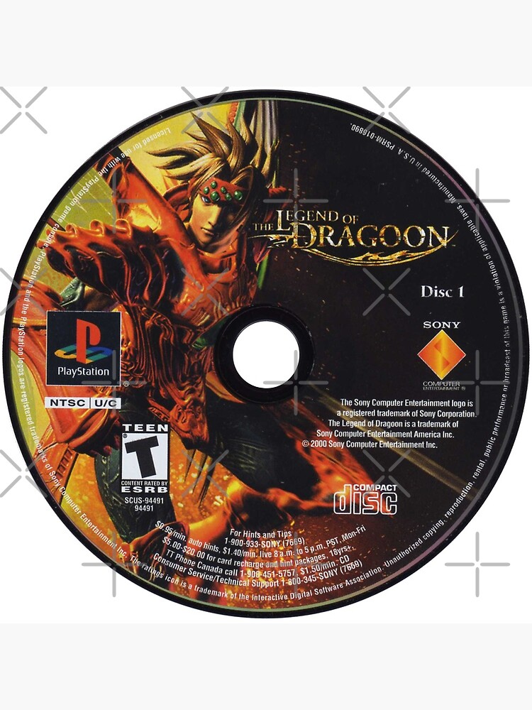 Legend Of Dragoon Playstation 1 Disc Greeting Card By Wizardofpizza Redbubble