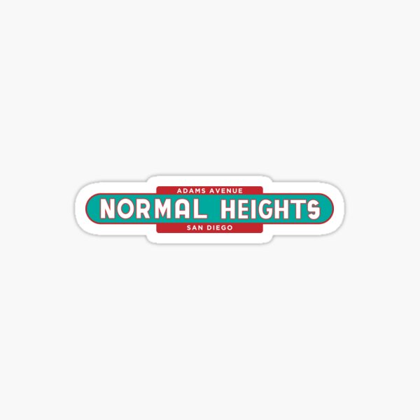 Normal Heights San Diego Neon Sign Sticker Sticker