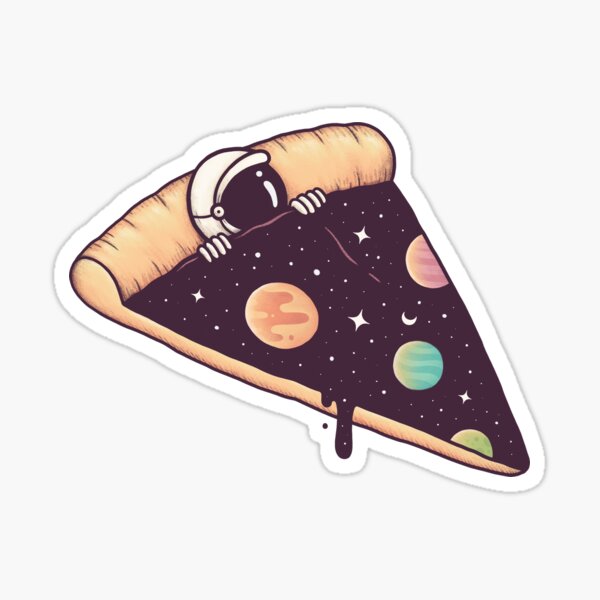 Fuzzy Pizza Stickers