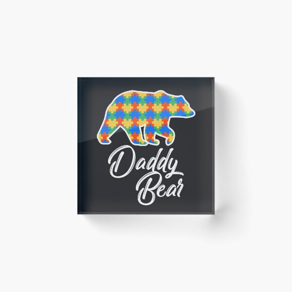 Item preview, Bear Autism Puzzle Awareness Art | Daddy Bear Gifts Art designed and sold by melsens.