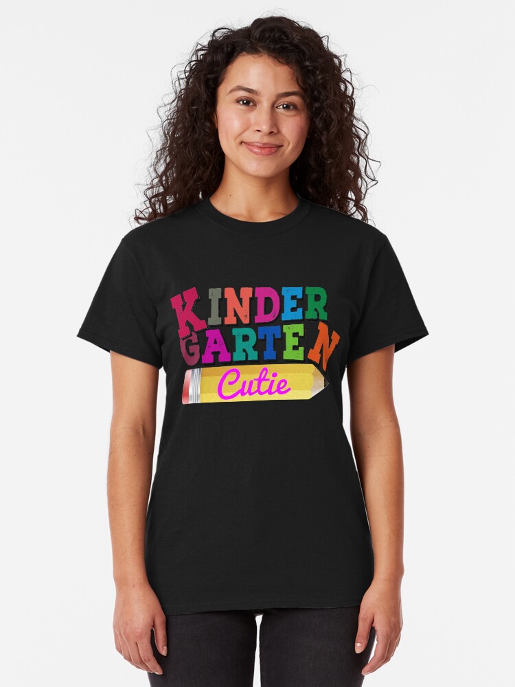 "Cute Kindergarten Cutie back to school T-Shirts for girls" T-shirt by
