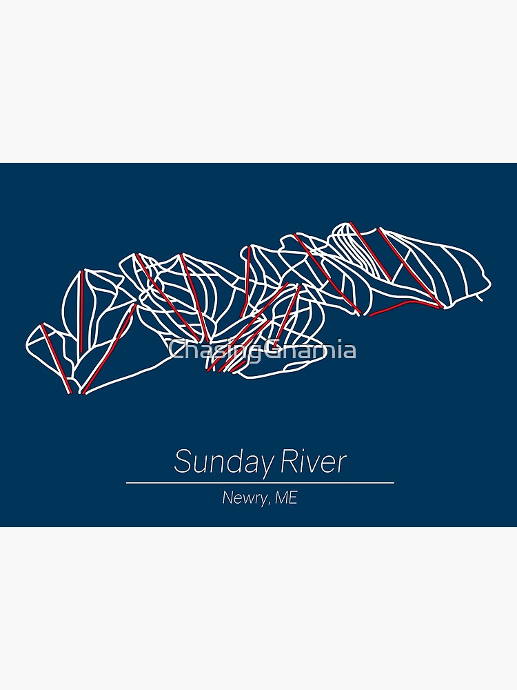 Sunday River Map Trail Sunday River Trail Map" Postcard By Chasinggnarnia | Redbubble