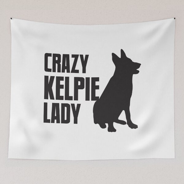 Item preview, Crazy Kelpie lady (with dog) designed and sold by jazzydevil.