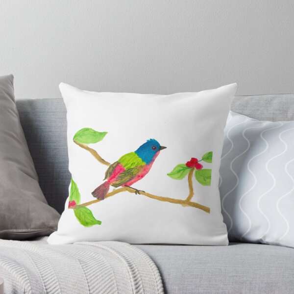 Item preview, Watercolor Painted Bunting designed and sold by Jordan’s Jardin.