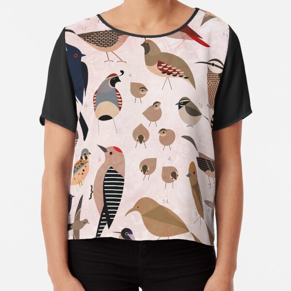 Sonoran Birds Chiffon Top