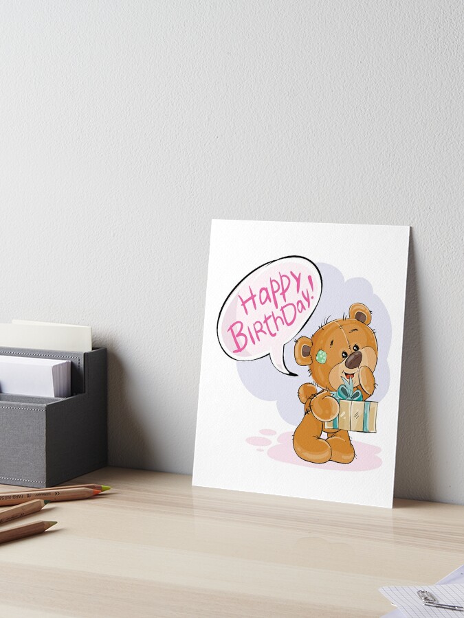 Care Bear Birthday Poster, Care Bear Birthday Board Printed and Mounted on  Art-board 