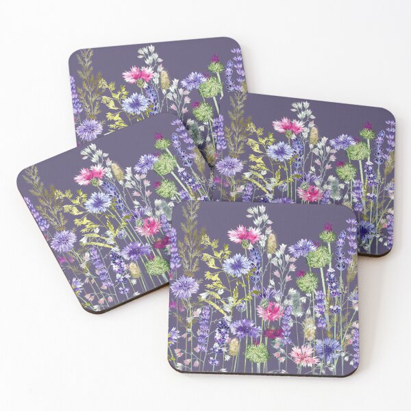 Item preview, Flower Meadow - Cornflowers, Thistles, Lavender, Heucherella & Grasses designed and sold by Fiona Calder Designs.