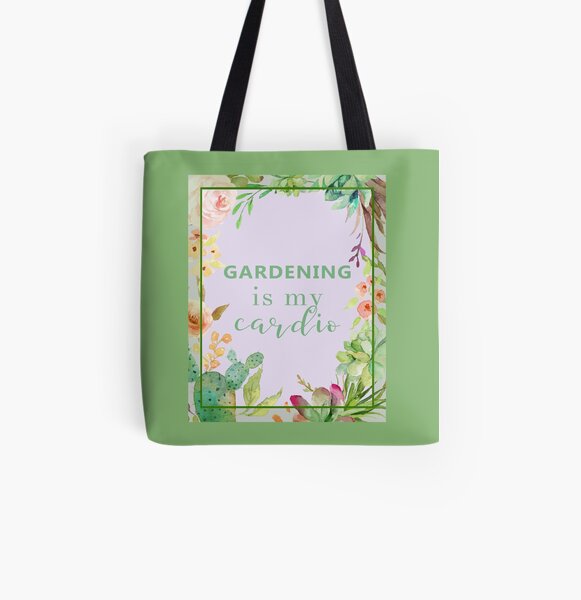 Gardening is my cardio All Over Print Tote Bag