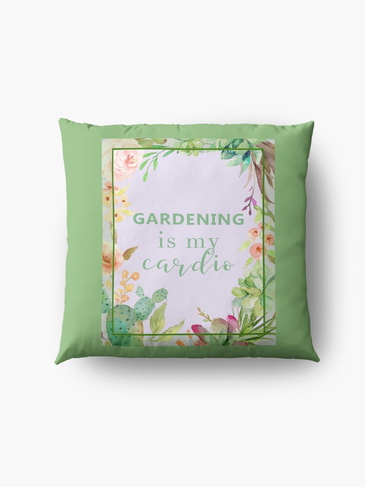 Alternate view of Gardening is my cardio Floor Pillow