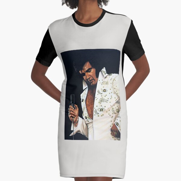 Elvis Presley Painting Graphic T-Shirt Dress