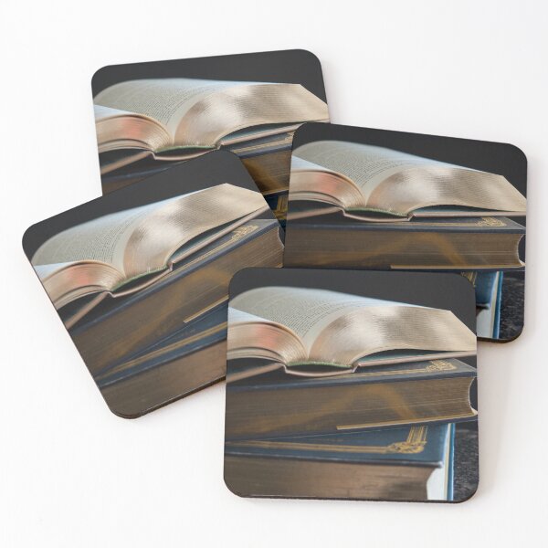 Golden Pages Coasters (Set of 4)
