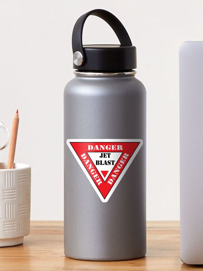 Thumbnail 1 of 3, Sticker, Danger Triangle: Jet Blast! designed and sold by CitizenAwear.