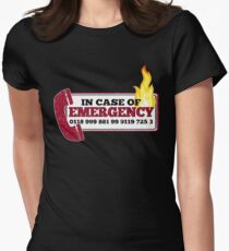 It Crowd Inspired - New Emergency Number - 0118 999 881 99 9119 725 3 - Moss and the Fire Women's Fitted T-Shirt
