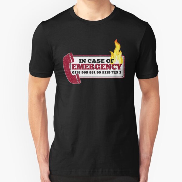 It Crowd Inspired - New Emergency Number - 0118 999 881 99 9119 725 3 - Moss and the Fire Slim Fit T-Shirt