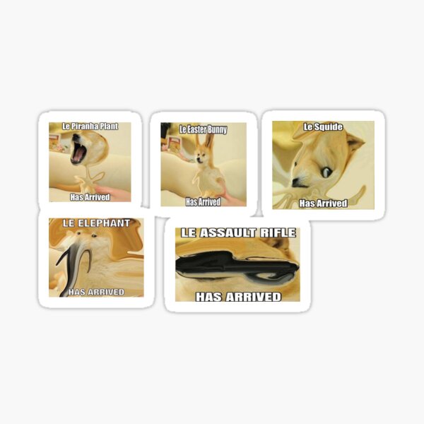 Doge Meme Stickers Redbubble - bunny doge roblox