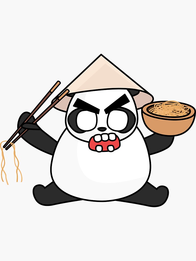 angry zombie noodle panda by shortstack