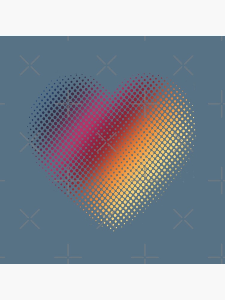 Linear Gradient on Halftone Heart (Bluestone) by jrbactor