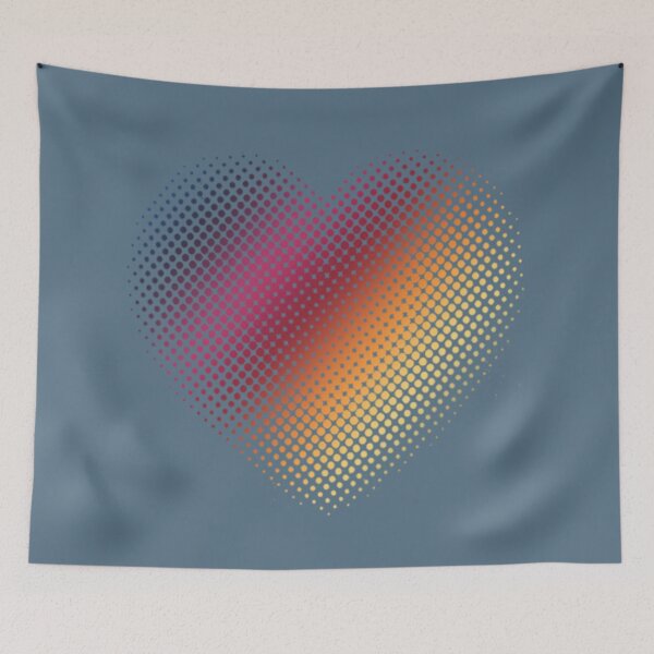 Item preview, Linear Gradient on Halftone Heart (Bluestone) designed and sold by John Raymond Barker.