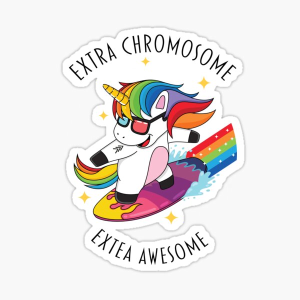 Vista previa del artículo con la obra «Unicornio - cromosomas extra - extra impresionante», diseñado y vendido por oOPhilippOo.
