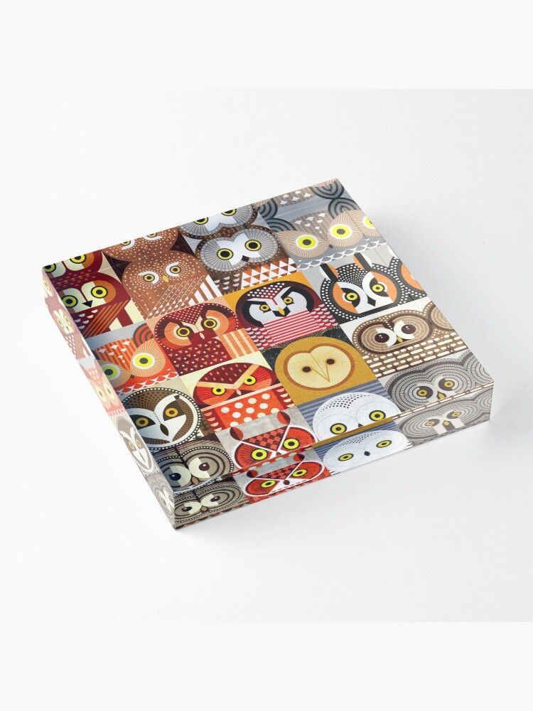 Thumbnail 3 of 5, Acrylic Block, North American Owls designed and sold by scottpartridge.
